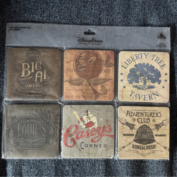 Other - Big Al Orange Bird Louie's Disney Twenty-Eight & Main 6 Design 24 Pc Coasters